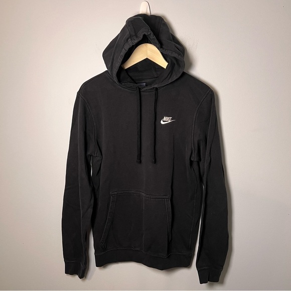Nike Fleece Hoodie Men’s S Black Pullover Hooded Sweatshirt 804346-010 - Picture 1 of 5